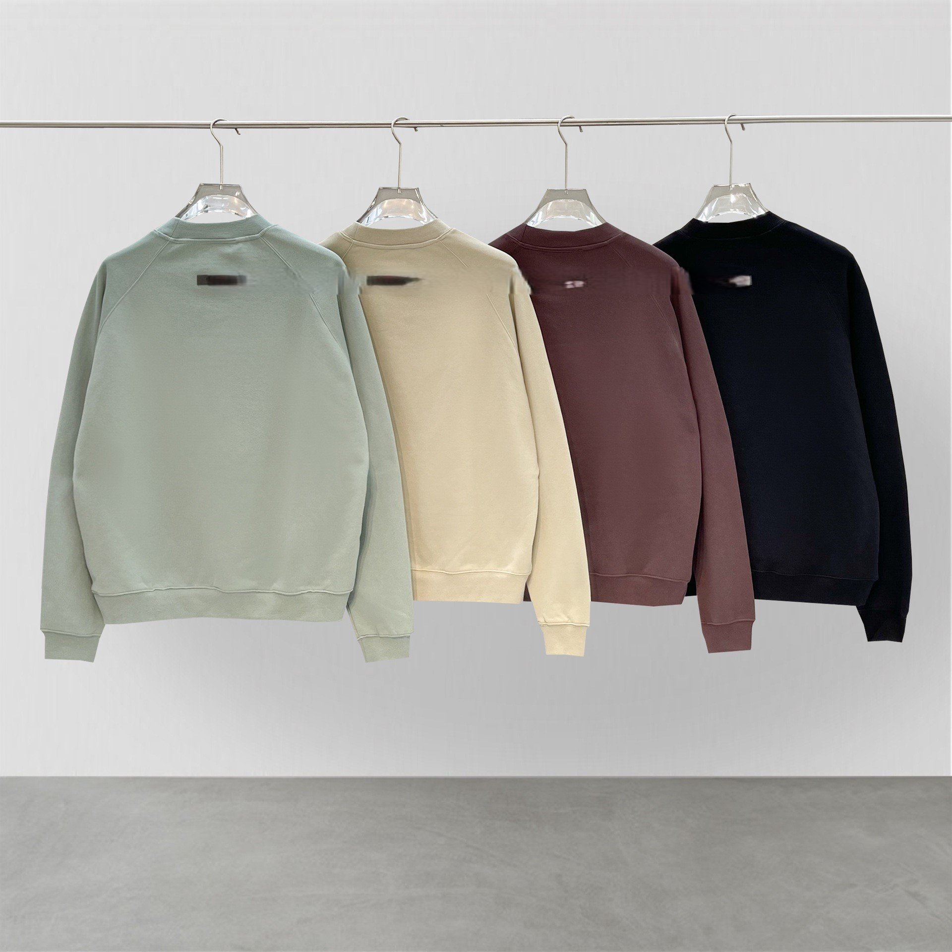 High Quality Men Clothes Heavy cotton fleece High Street Flocking Letter Pullover 3D silicone Ess Men's Hoodie Sweatshirt