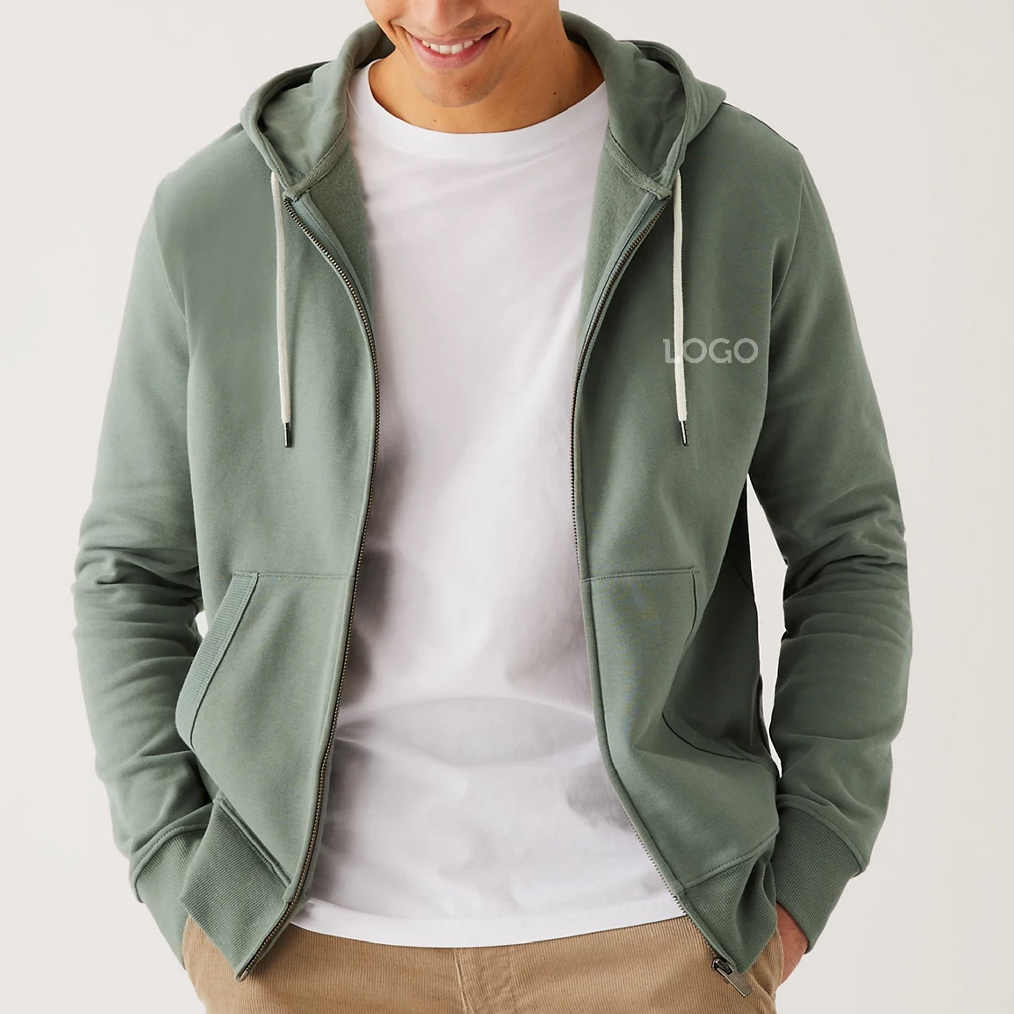 Custom New Design High Quality Printed Men's Hoodie 100% Cotton Zip Up Hoodie Supplier From Bangladesh With Customized Logo
