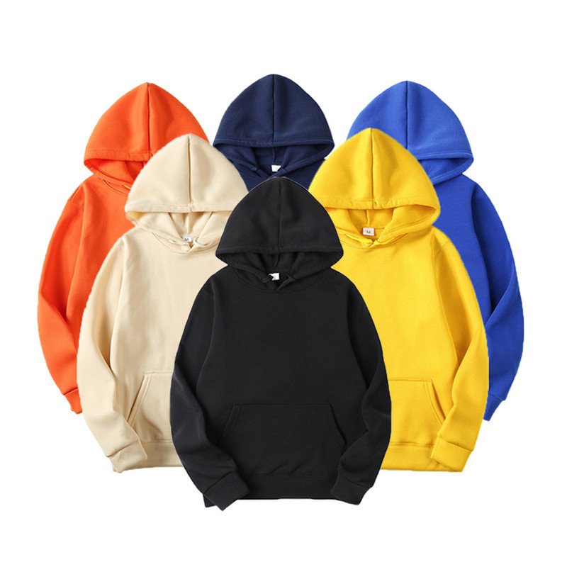 Multi-color Blank Hoodies Pullover Sweatshirt With Custom Logo