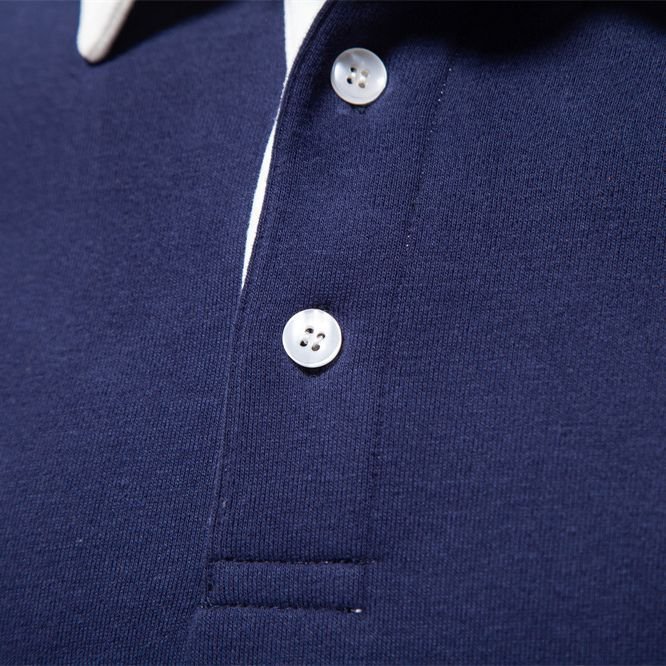 New Fall Long Sleeve Polo Neck Sweatshirt Trendy Euro Size Men's Hoodie Autumn Cotton