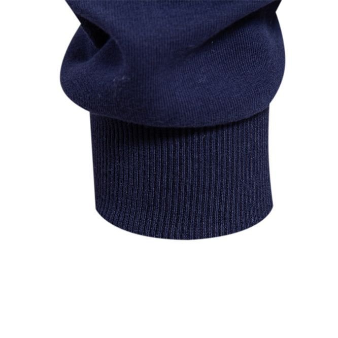 New Fall Long Sleeve Polo Neck Sweatshirt Trendy Euro Size Men's Hoodie Autumn Cotton