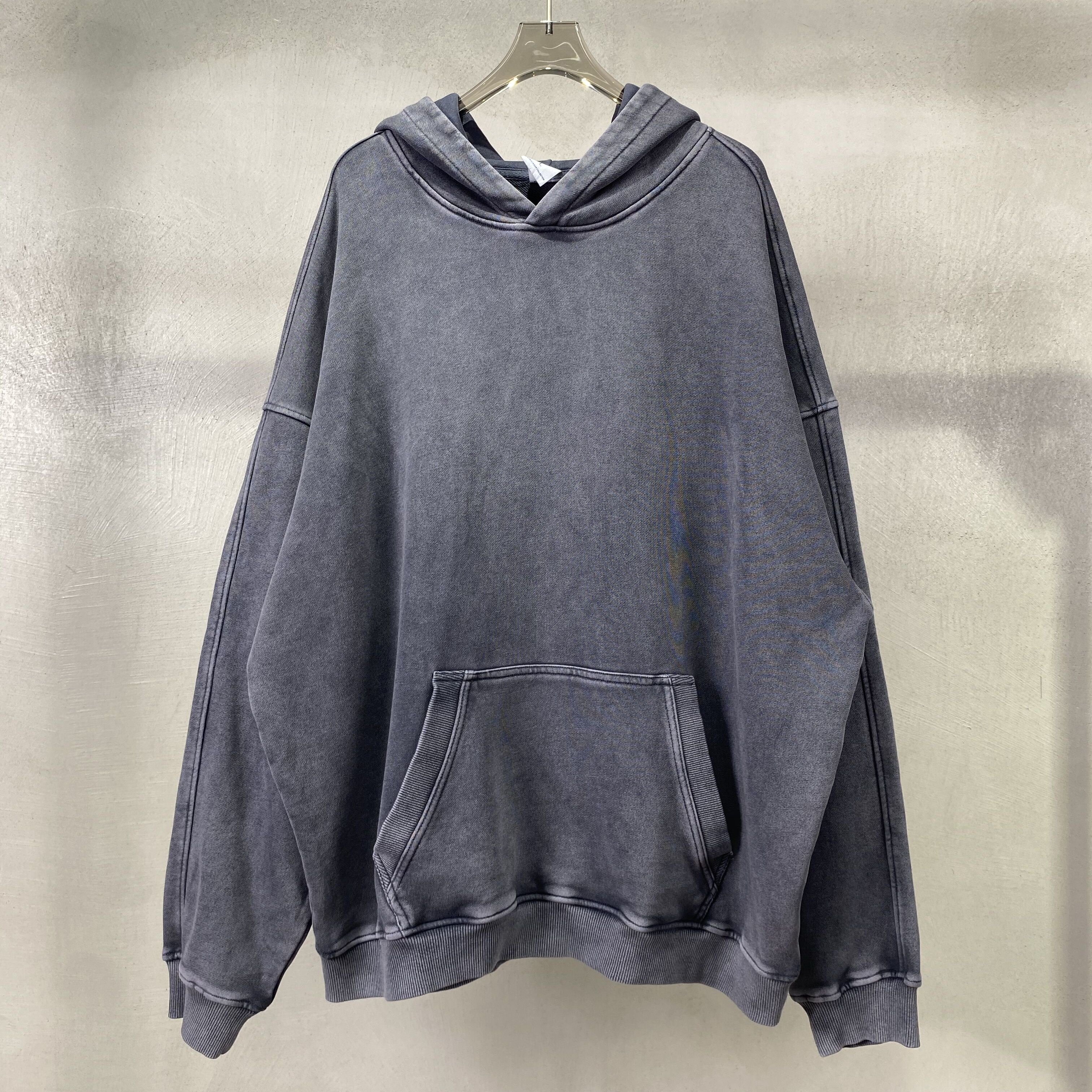 Manufacturer Custom Print 500 gsm Heavyweight Hoodie With Vintage Washed Hoodie Mens Distressed Hoodies & Sweatshirts Oversized