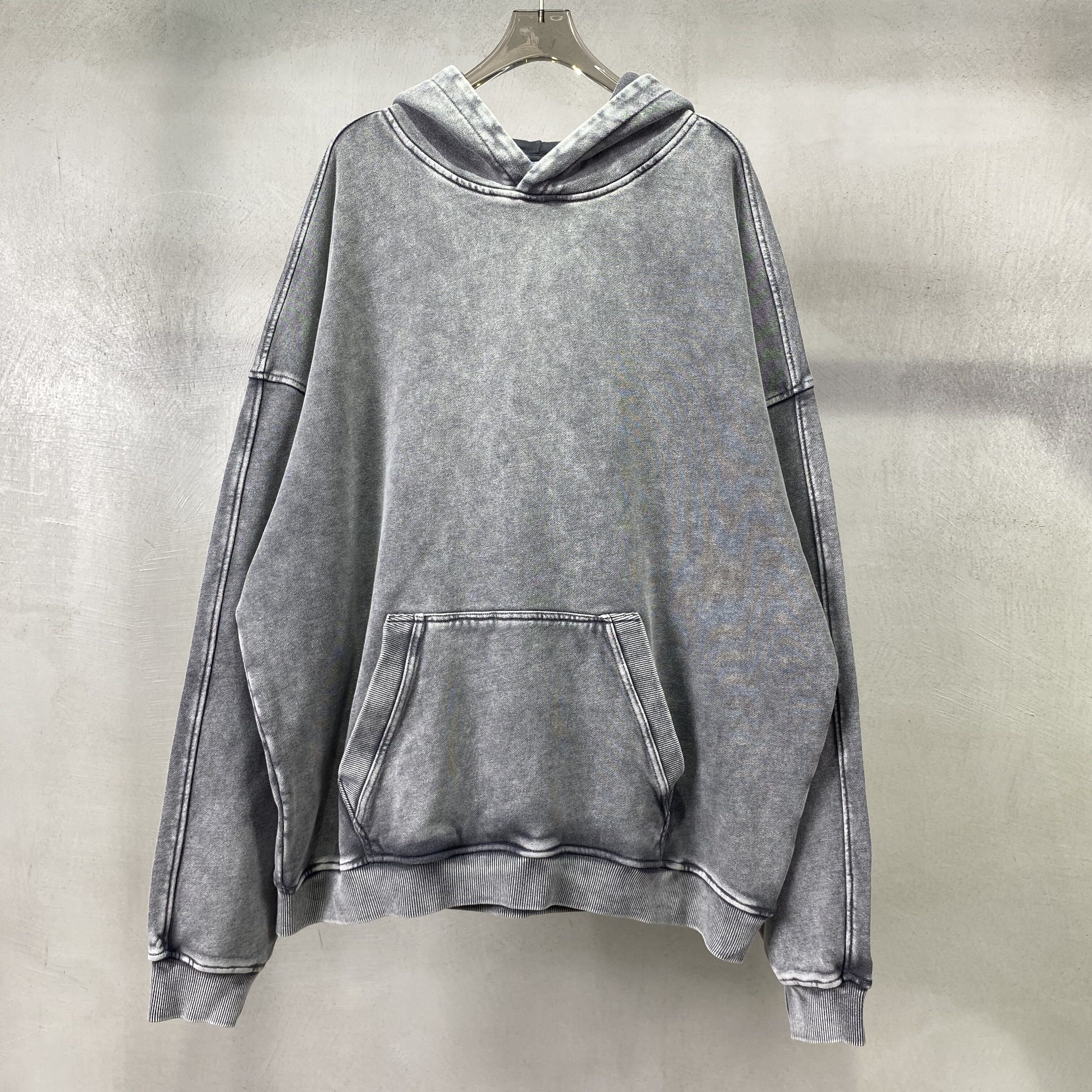 Manufacturer Custom Print 500 gsm Heavyweight Hoodie With Vintage Washed Hoodie Mens Distressed Hoodies & Sweatshirts Oversized