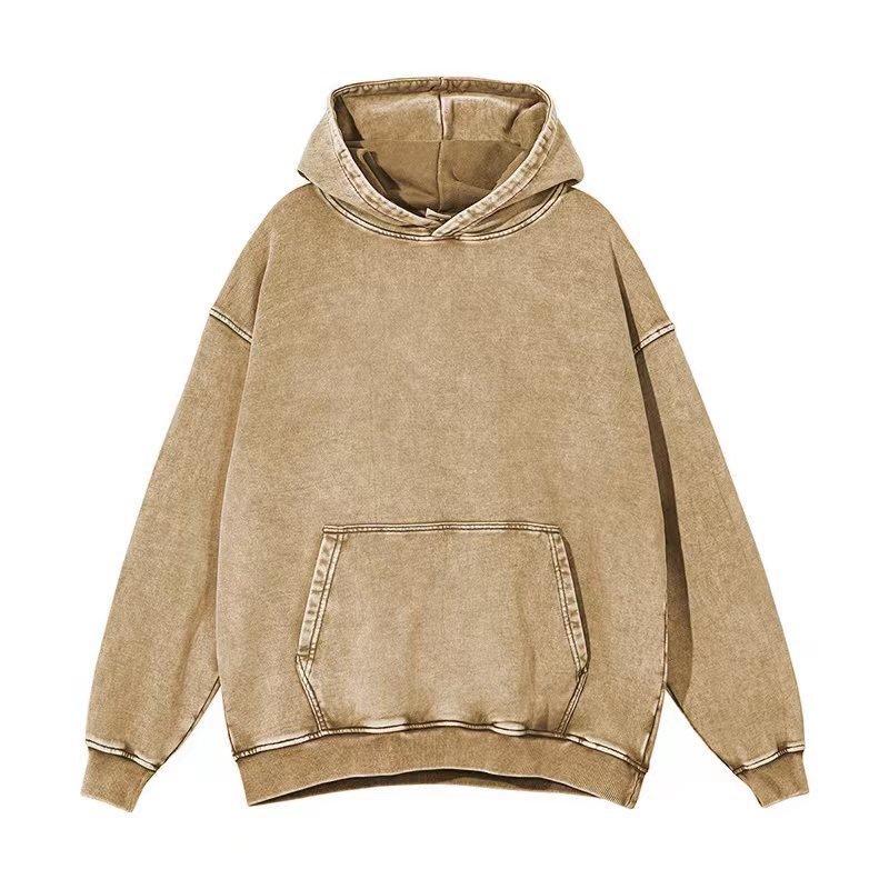 Clothing Manufacturers Vintage Casual Cotton Heavyweight Drop Shoulder 420 Gsm Sweatshirt Plus Size Acid Wash Men's Hoodie