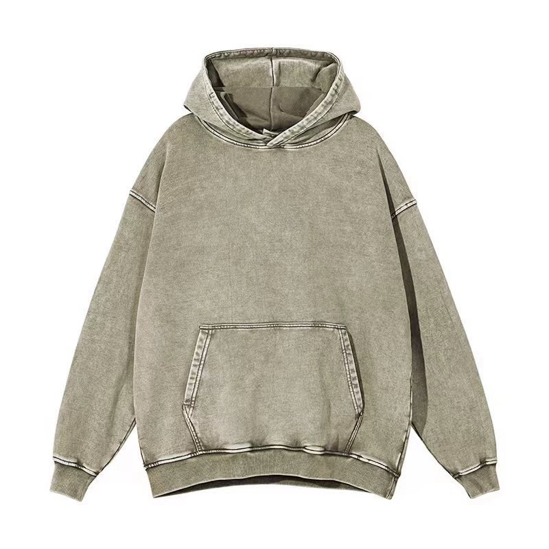 Clothing Manufacturers Vintage Casual Cotton Heavyweight Drop Shoulder 420 Gsm Sweatshirt Plus Size Acid Wash Men's Hoodie