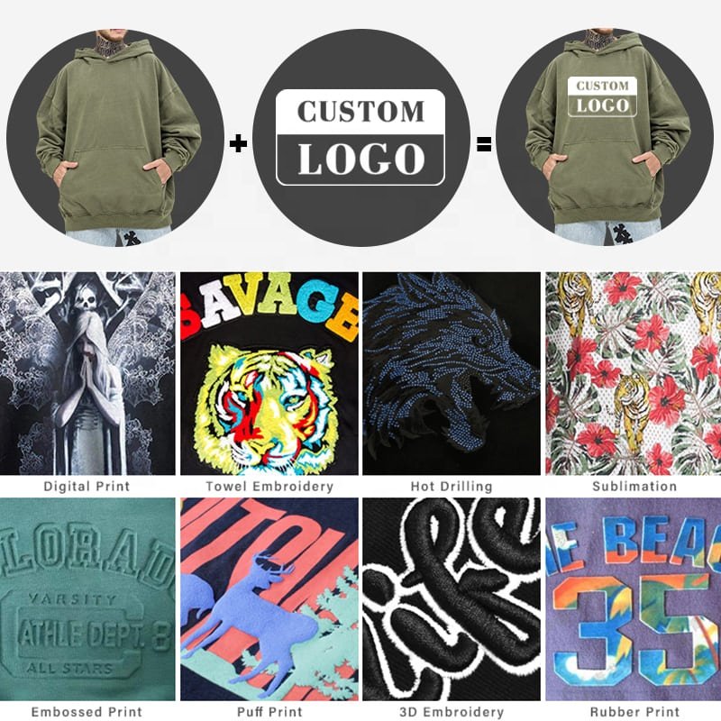 Men Custom HeavyWeight Zip Up Pullover Y2k Stone Acid Wash Sun Faded Zip Up Cotton Hoodie Blank Manufacturer