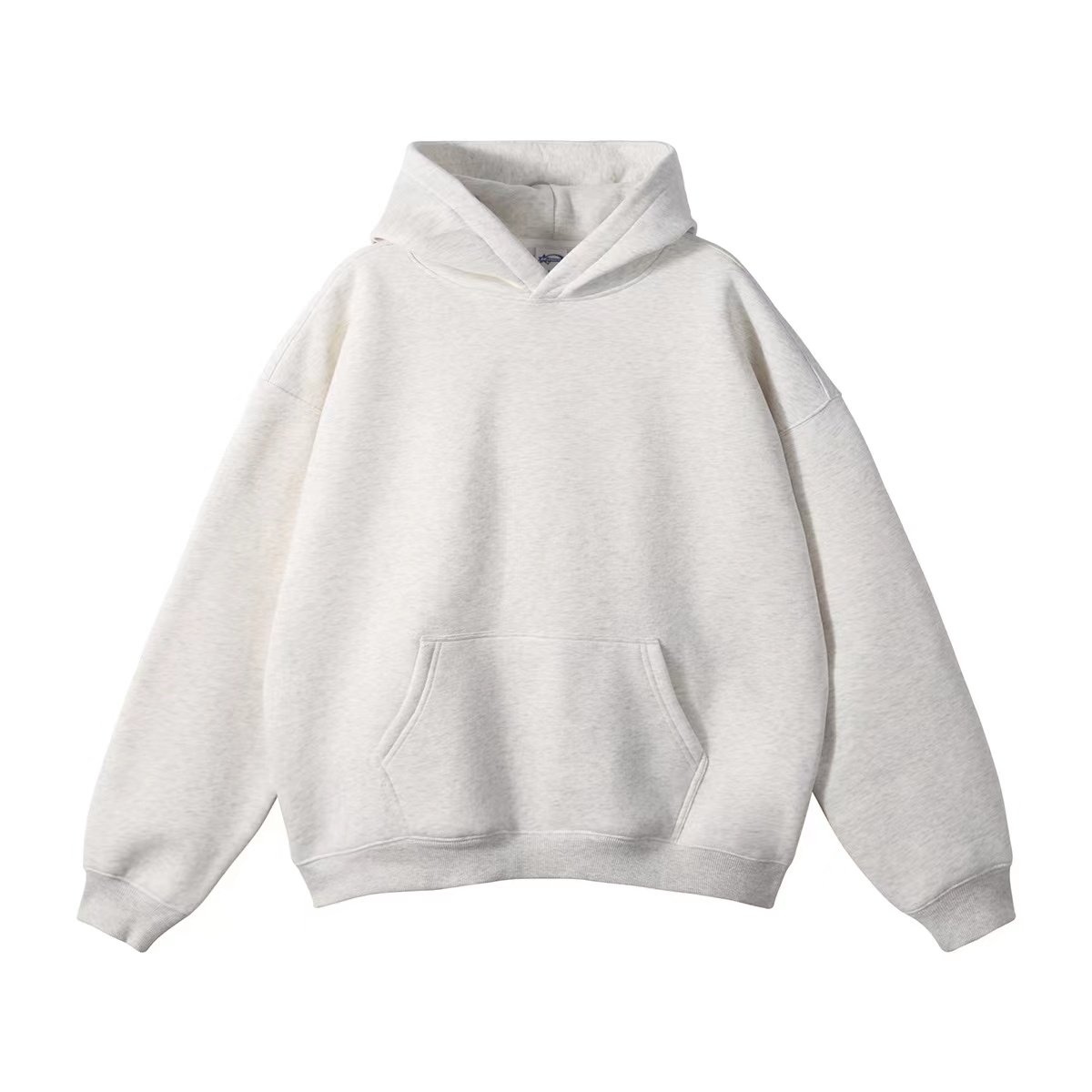Wholesale loose custom puff printing hoodie 350gsm oversize men cropped hoodie thickened men's hoodie