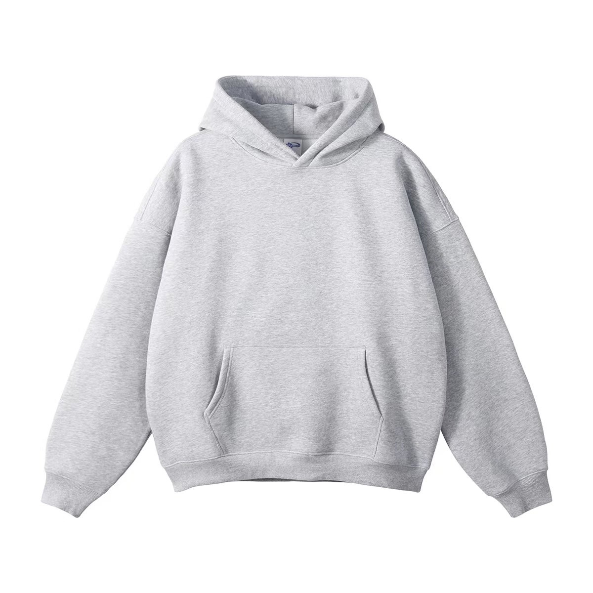 Wholesale loose custom puff printing hoodie 350gsm oversize men cropped hoodie thickened men's hoodie
