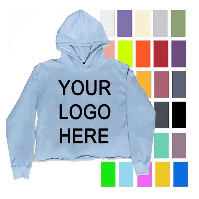 Best Quality Blank Heavyweight Hoodie No Drawstring Plain No Pockets Puff Printing Cropped Raw Hem Hoodie Men