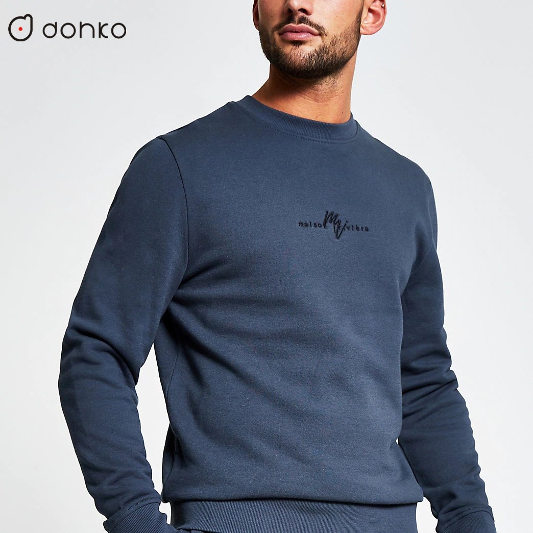 Custom Logo Men's Short Set Breathable Cotton Tracksuit with Hoodie and Sweatpants Print Pattern for Summer and Winter