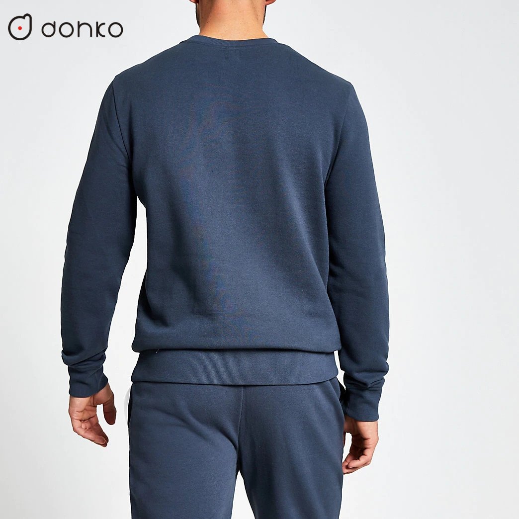 Custom Logo Men's Short Set Breathable Cotton Tracksuit with Hoodie and Sweatpants Print Pattern for Summer and Winter