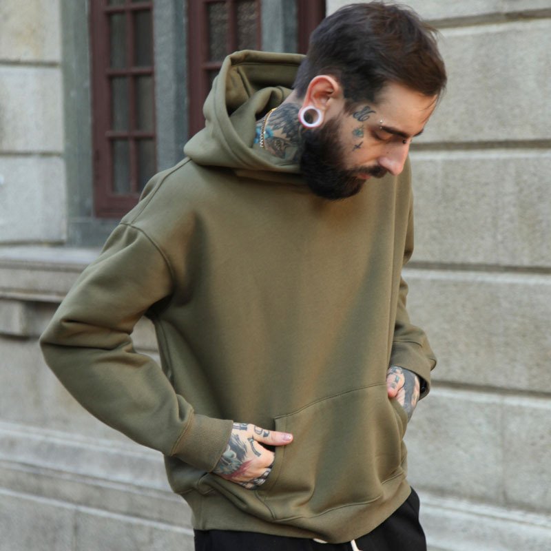 Custom High Quality Organic Cotton Unisex Heavyweight Oversized Hoodie Custom Plain Men's Hoodies & Sweatshirts