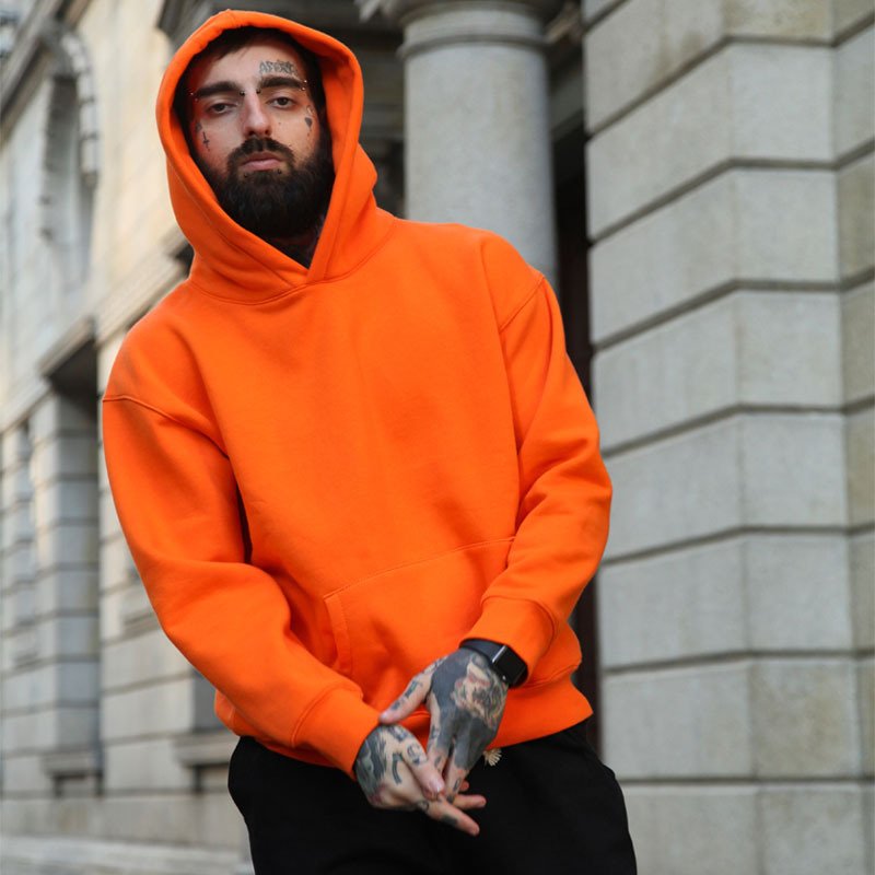 Custom High Quality Organic Cotton Unisex Heavyweight Oversized Hoodie Custom Plain Men's Hoodies & Sweatshirts