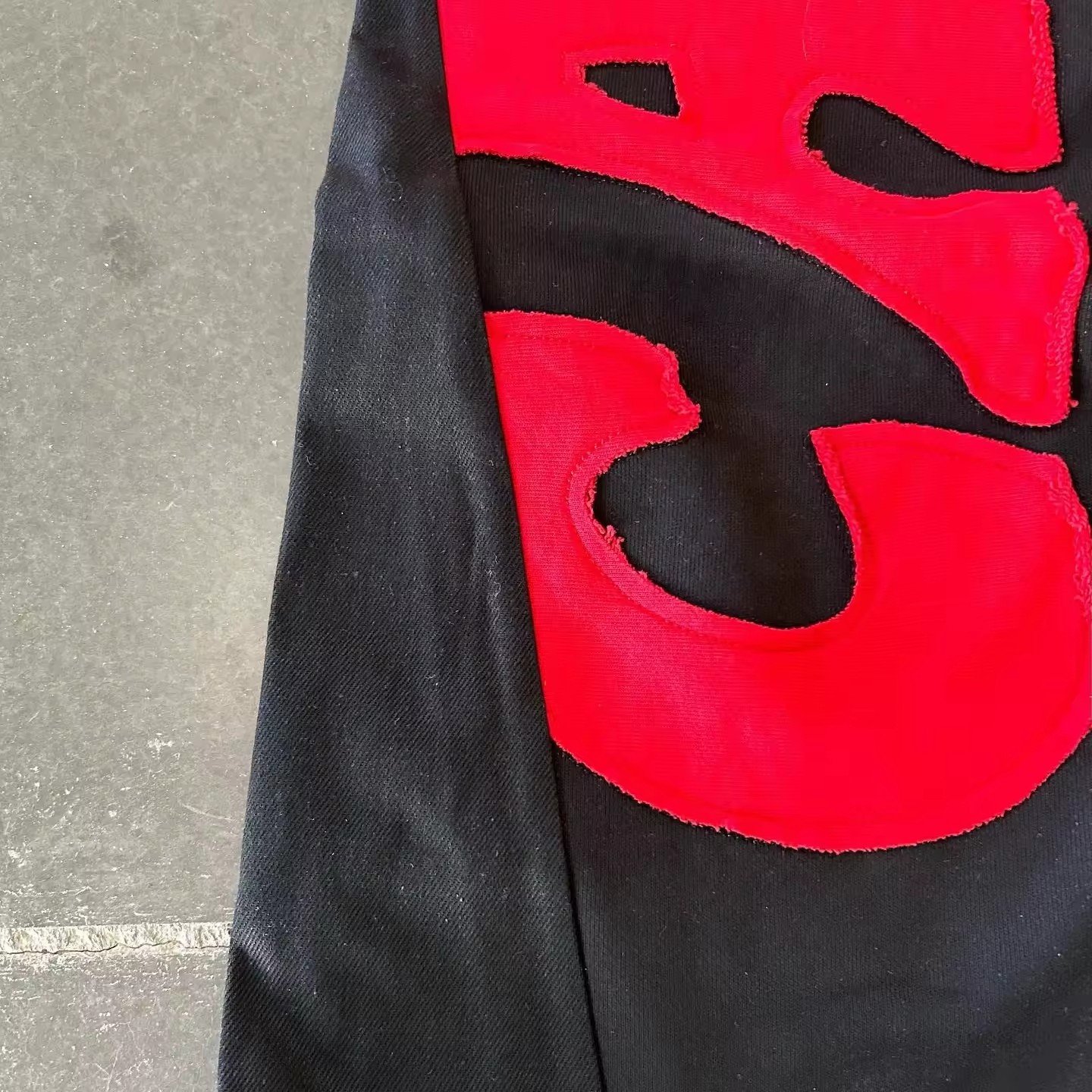 Streetwear Oem Custom Screen Printing Logo Men's French Terry Sweat Pants Jogger Stacked Flare Sweatpants Men