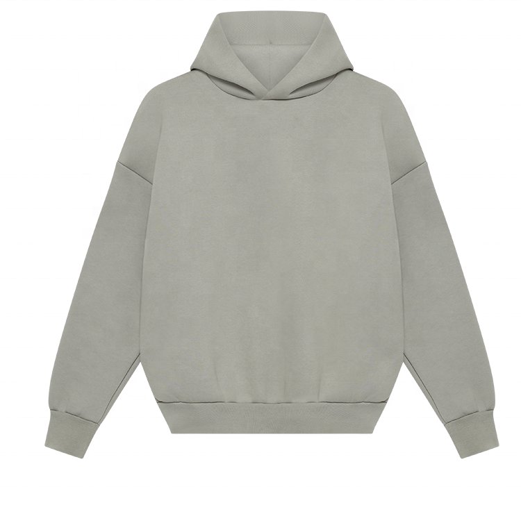 wholesale Custom essentials heavyweight 400 gsm drop shoulder hoodie logo manufacturer oversized full zip up hoodies for men
