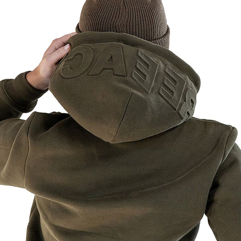 Wholesale custom embossed logo thick fleece Plus Size Pullover Men's Hoodies