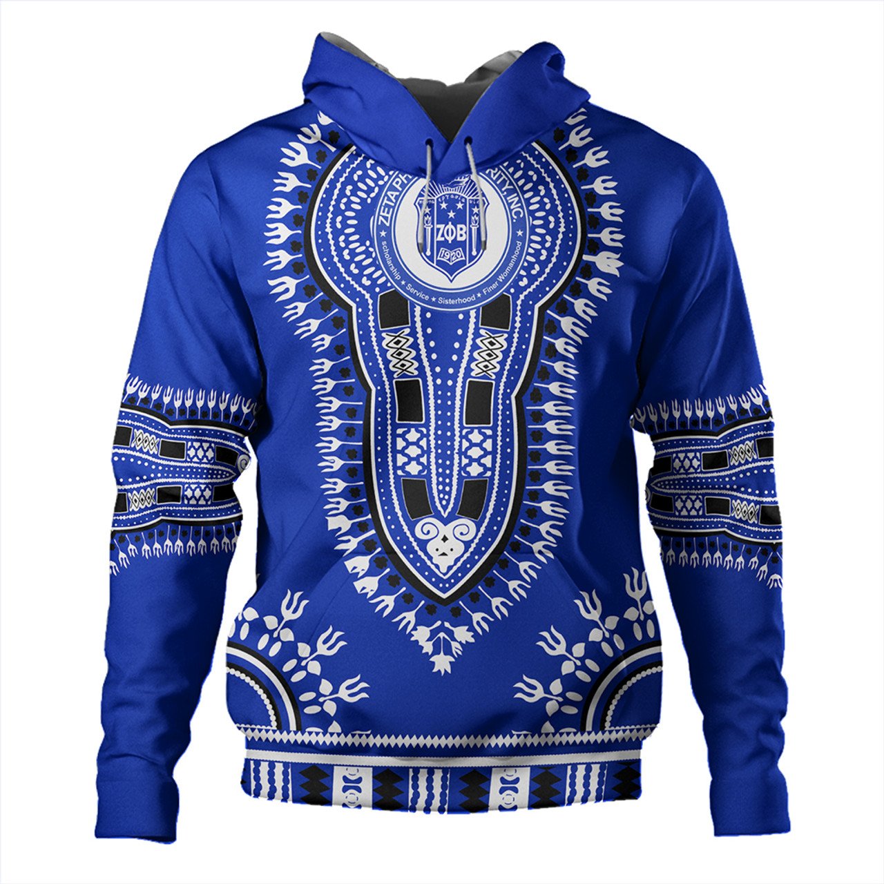 Sublimation Heat Transfer Full Print Zeta Phi Beta Mens Hoodie Sweatshirt Custom Printed Men's Pullover