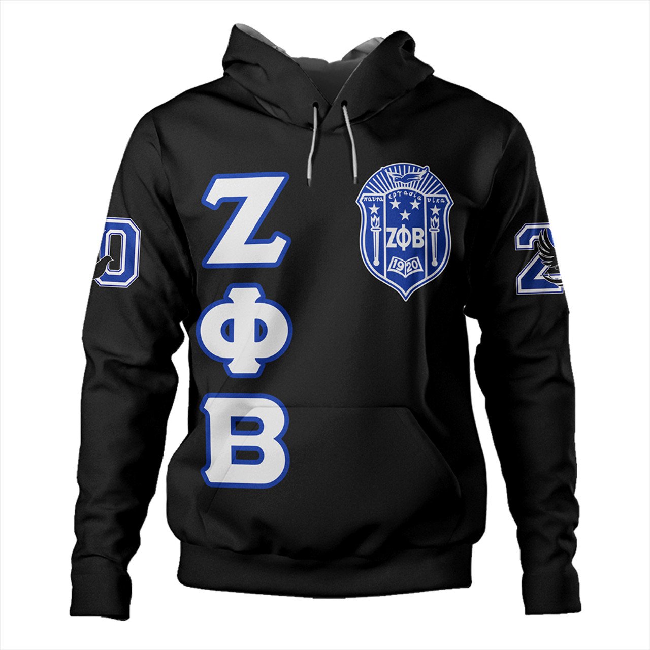 Sublimation Heat Transfer Full Print Zeta Phi Beta Mens Hoodie Sweatshirt Custom Printed Men's Pullover