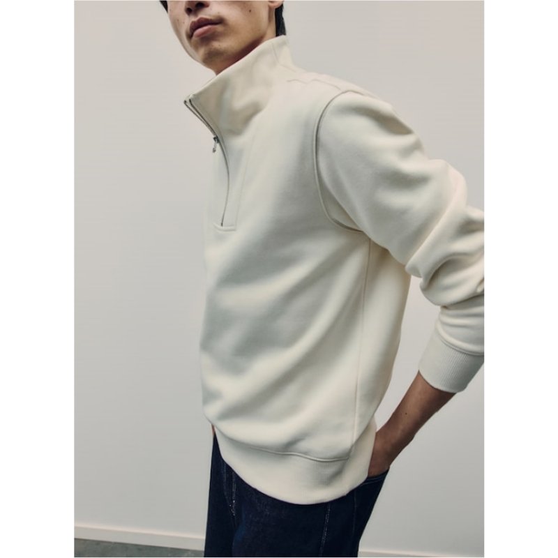 Outdoor Stand Collar Quarter-Zip Pullover Regular Fit Half Zip Sweatshirt Mock Turtleneck Long Sleeve Men US Men's Hoodies