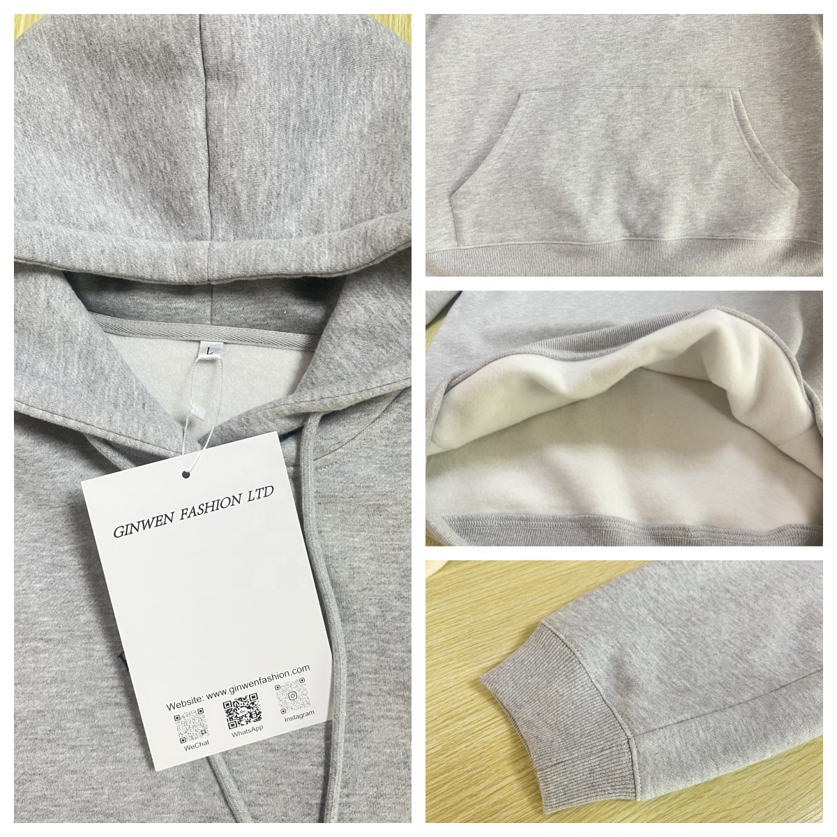 GINWEN OEM Custom Blank High Quality Designer Hoodies Wholesale Sweatshirt Cotton Print 3D Pattern Unisex Heavyweight Plus Size Hoodie
