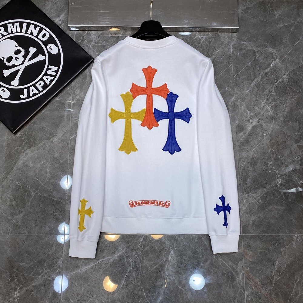 Wholesale Classic Hearts Chrome unisex cotton high quality hip hop men's streetwear pullover