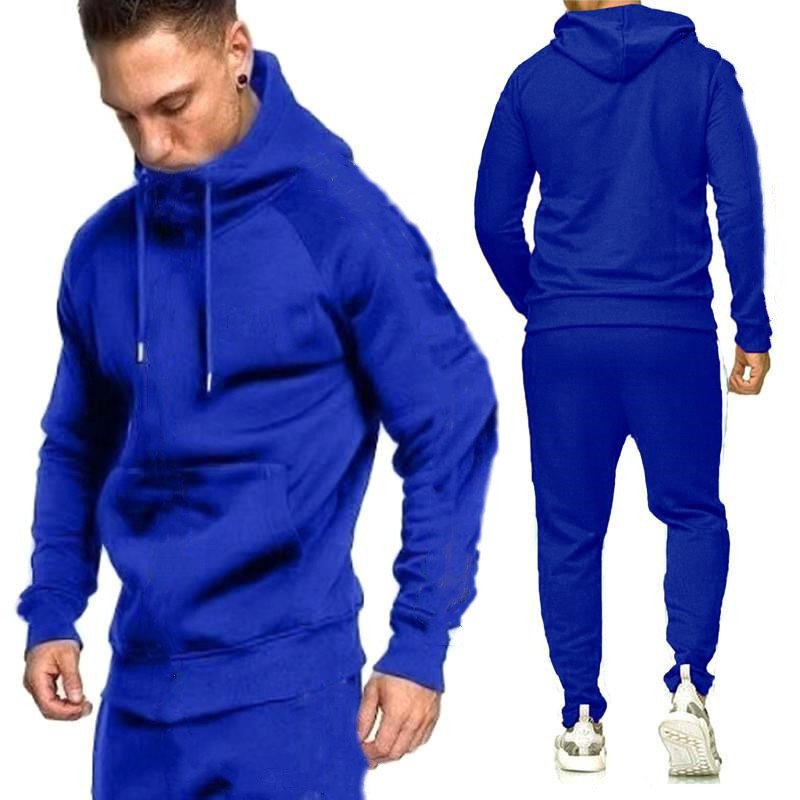 Hoodies & Sweatshirts Wholesale Men Clothes Two Piece Joggers Tracksuit Set men sportswear training&jogging wear
