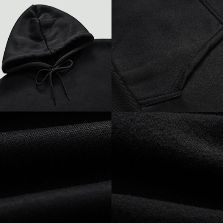 Dropshipping Custom Logo 360g Fleece Winter Warm Windproof Drawstring 100% Polyester Men's Hoodie