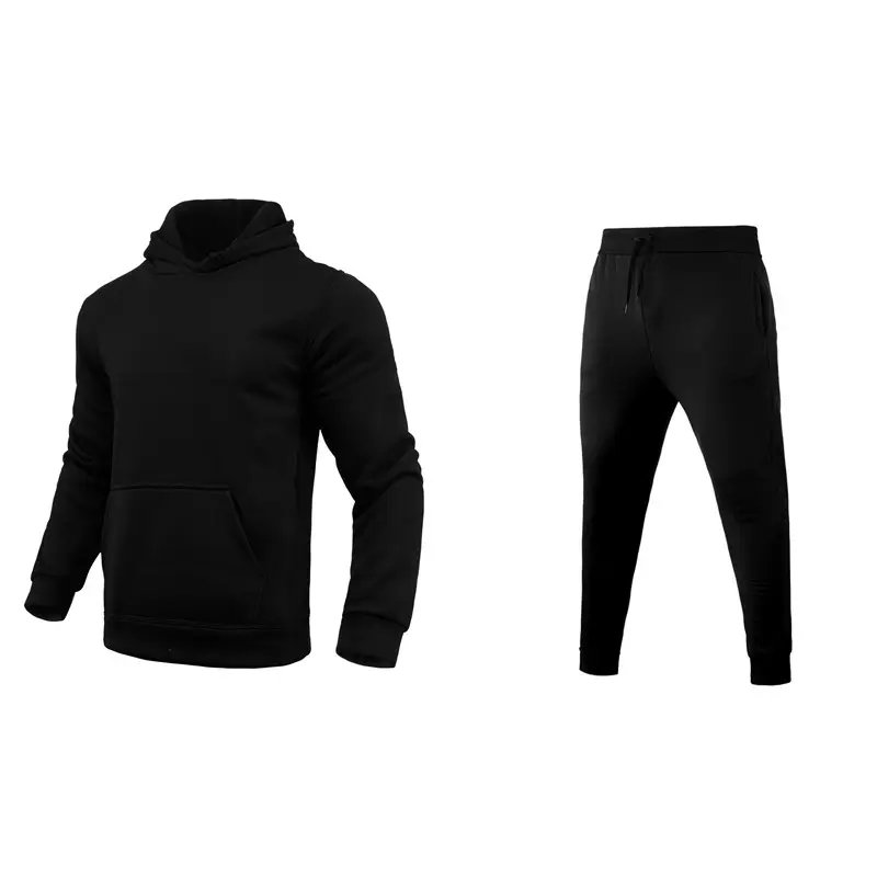 Custom logo Sweatsuit Fleece Oversized Sportswear Plain Tracksuits Blank Men's Hoodies Set