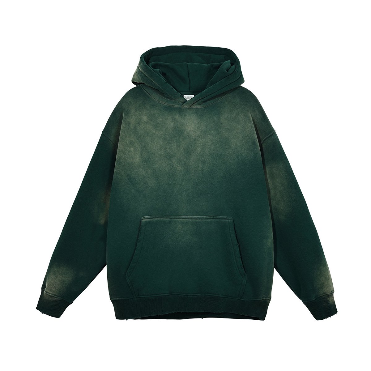 OEM 360GSM cotton fleece acid washed distressed quality men's sweatshirt & hoodie custom logo oversized plus size streetwear