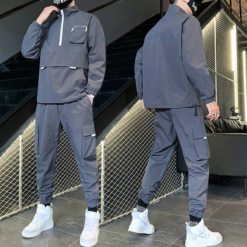 custom Casual Men's Clothing Plus Size Tracksuit Men 2 Pieces Set Sweatshirt Sportspants Outfits Zipper Hoodies tracksuits