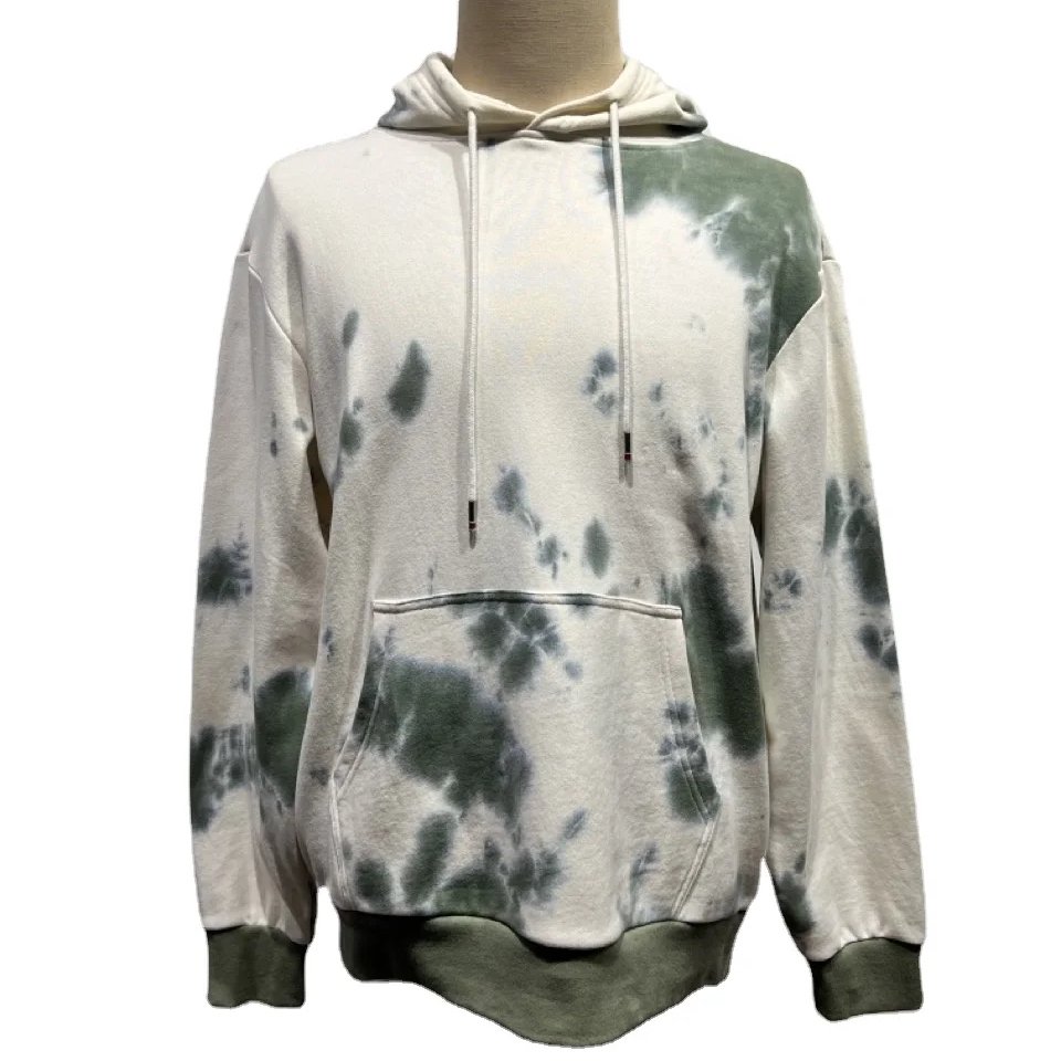 Custom Logo Cotton Polyester Heavyweight Tie Dye Men's Hoodies Digital Print Streetwear Oversize Tie Dye Hoodies for Men