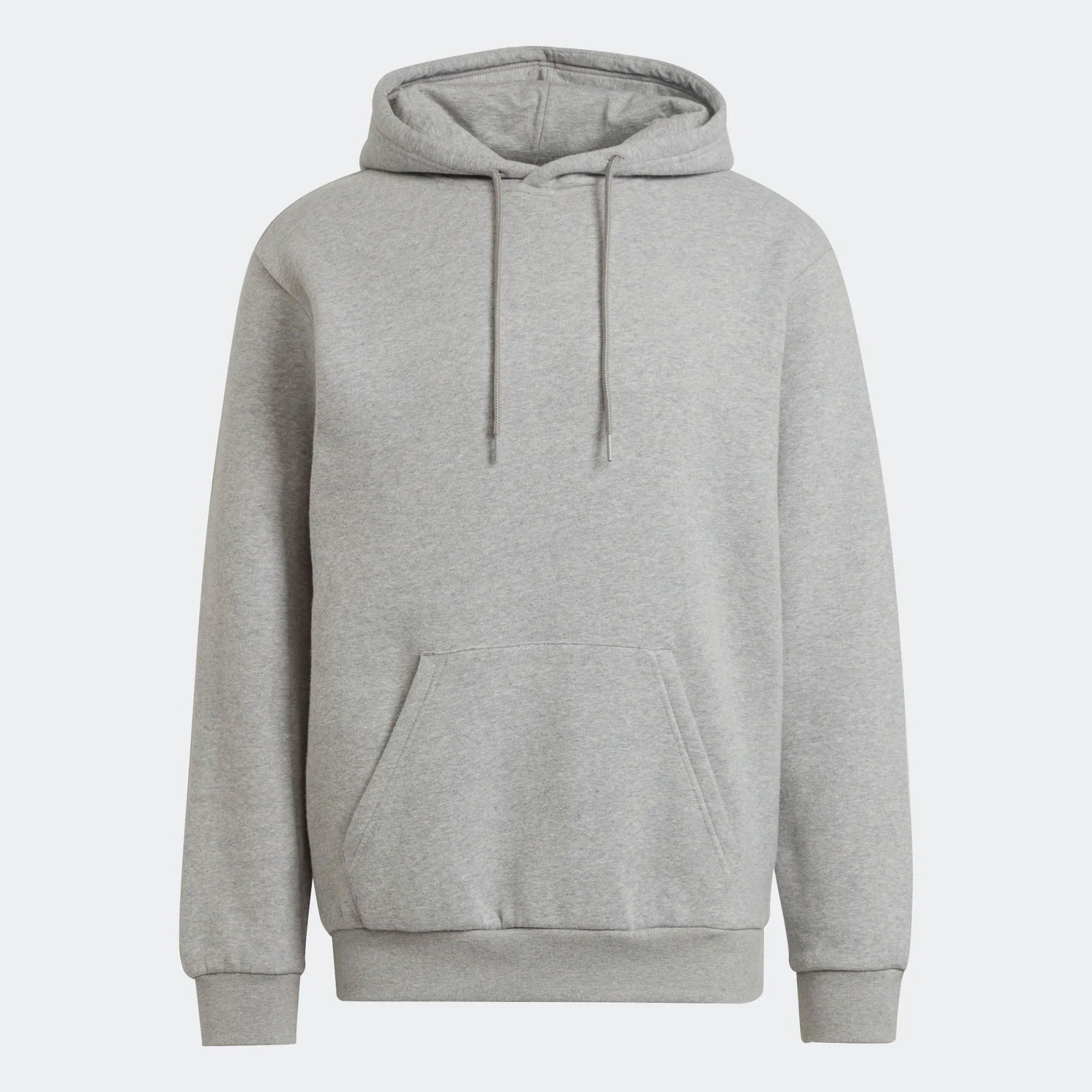 Regular Fit Heavyweight 70% Cotton 30% Recycled Polyester Fleece Essentials Trefoil Medium Heather Grey Men Pullover Hoodie