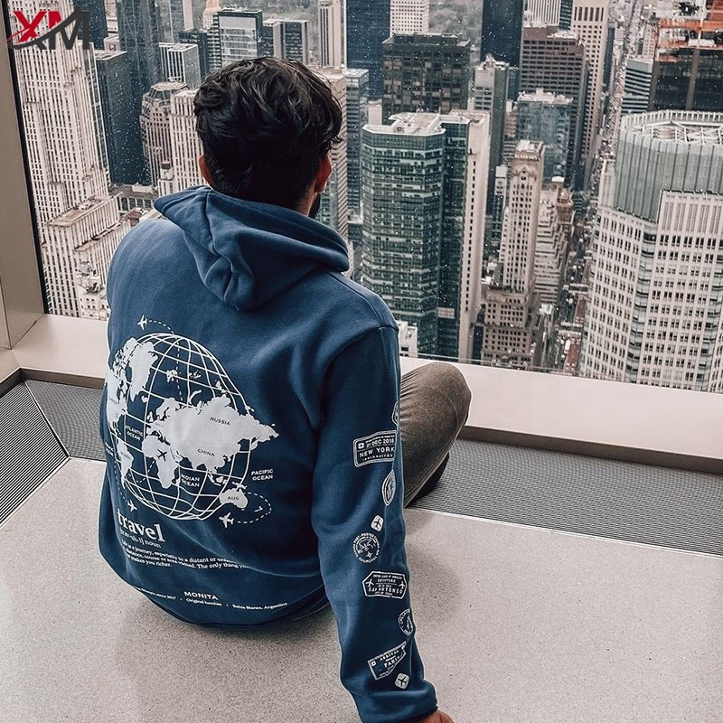 Autumn And Winter Unisex Custom Logo Crewneck Printing Sweatshirt 100% Cotton Embroidery Pullover Plus Size Men's Hoodies
