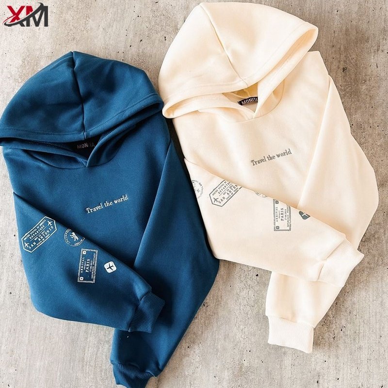 Autumn And Winter Unisex Custom Logo Crewneck Printing Sweatshirt 100% Cotton Embroidery Pullover Plus Size Men's Hoodies