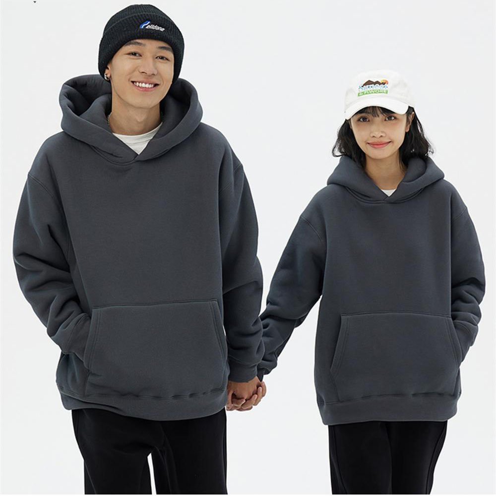 Custom High Quality Heavyweight drop shoulder Men's Hoodie Oversized Blank Pullover Cotton Fleece Plain No String Unisex Hoodies