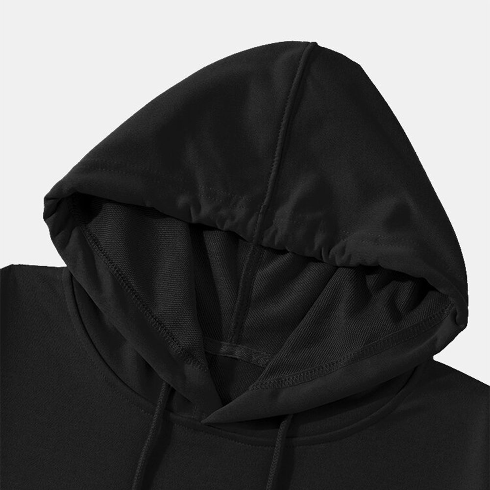 Blank hooded plus size men's pullover thermal hoodie Cotton polyester heavyweight wholesale men's hoodies