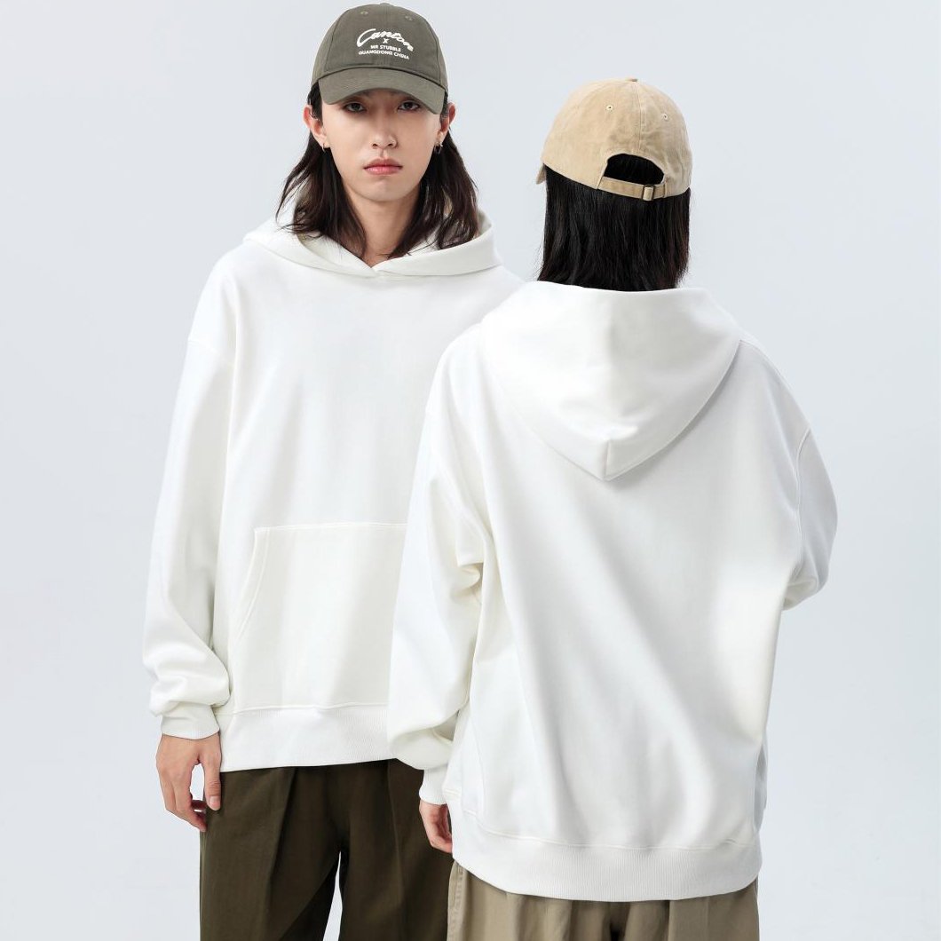 Custom High Quality Heavyweight Hoodies Fleece 500gsm Polyester Cotton Men Oversized Pullover Long Sleeve Hoodie Sweatshirts