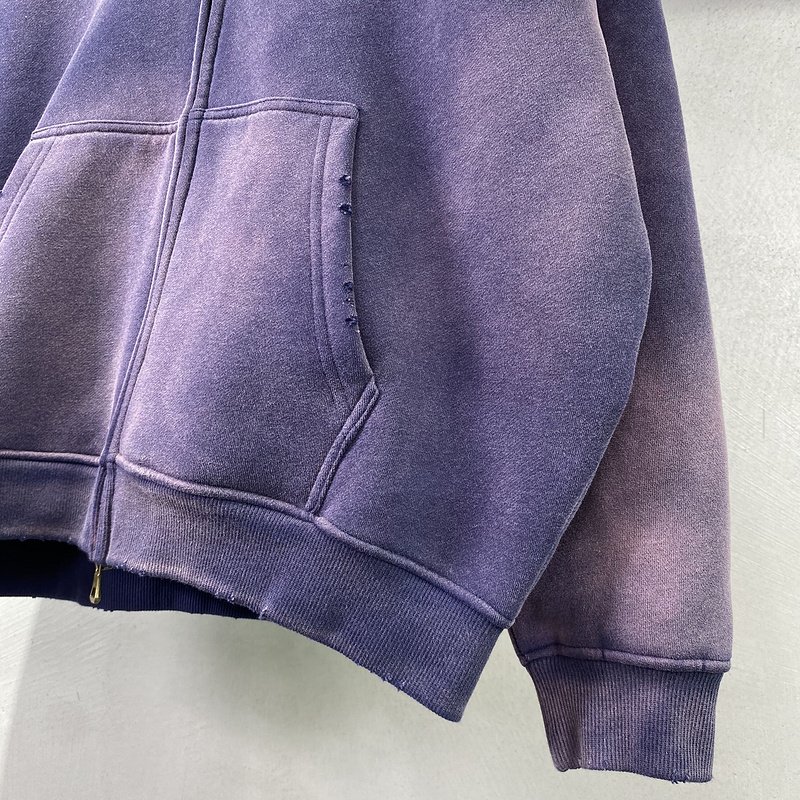 Custom 360G Heavyweight Oversized Double Zipper Pockets Casual Sport Streetwear High Quality Fleece Fabric Unisex Zipper Hoodie