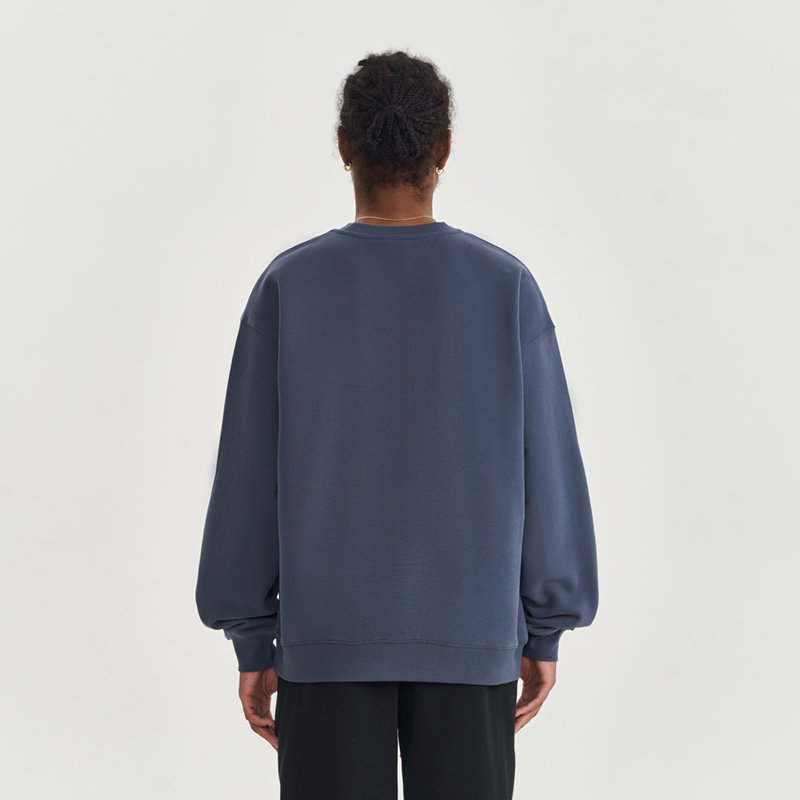 Hot Selling Men's 450G Velvet Pullover Hoodie Loose Fit American Vintage Top Embroidered Puff Technique Washed Neck Knitted