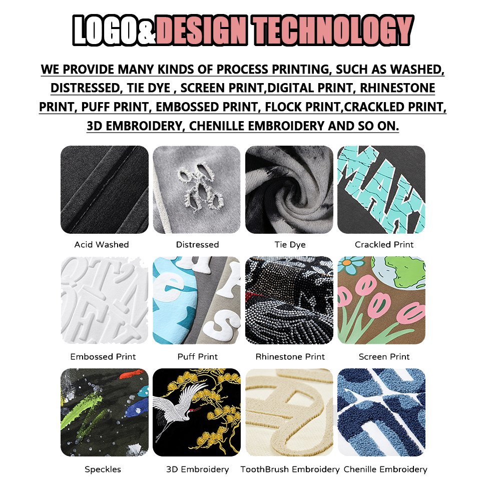 custom Y2K Unisex streetwear cotton retro 500 gsm Blank Vintage men clothes oversized 3d puff print men's hoodies