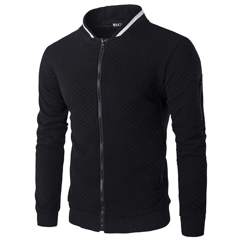 New men's zipper stand collar hoodie casual cardigan jacket manufacturer dropshipping