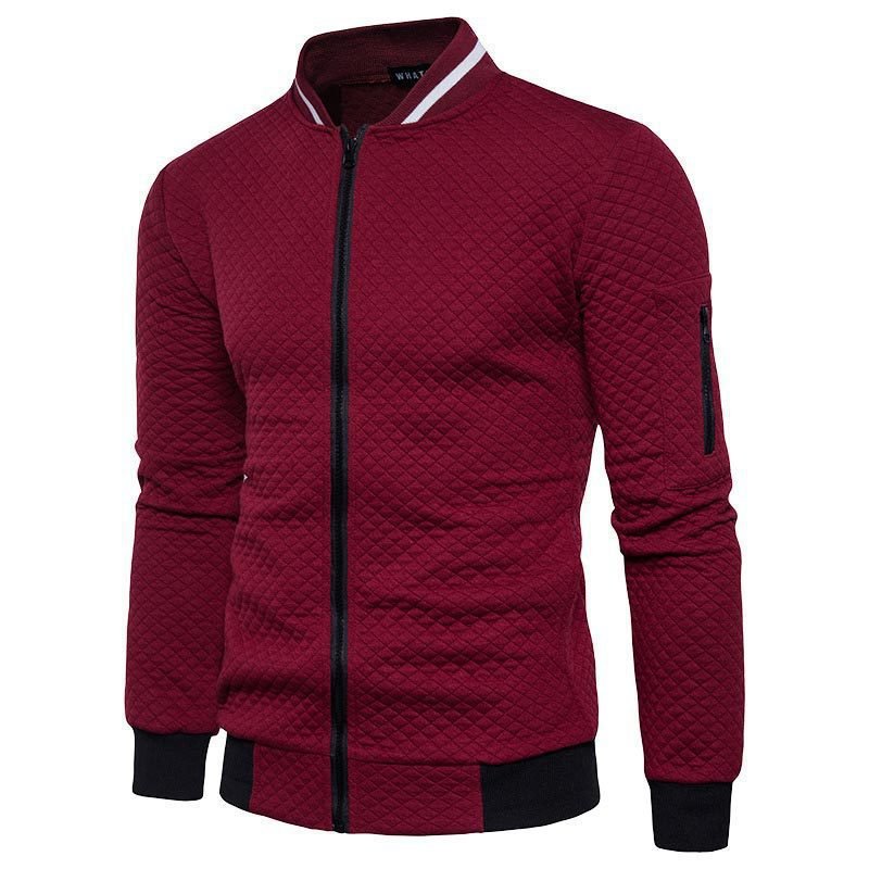 New men's zipper stand collar hoodie casual cardigan jacket manufacturer dropshipping
