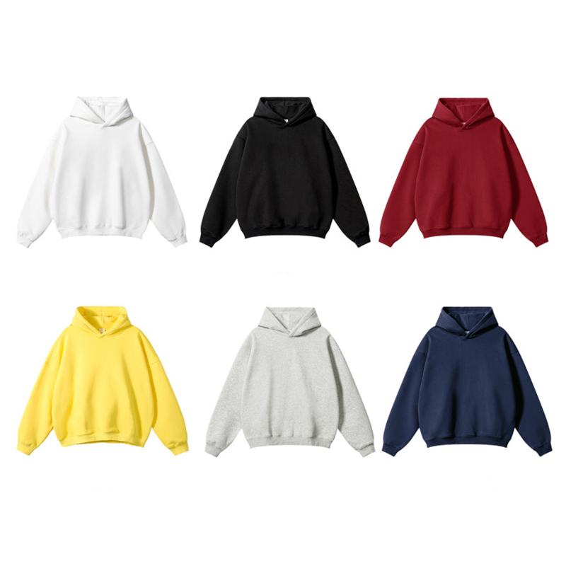 RUICHI No Pockets No String Hoodies Custom Fleece Thick 360 Grams Heavyweight Men's Hoodies