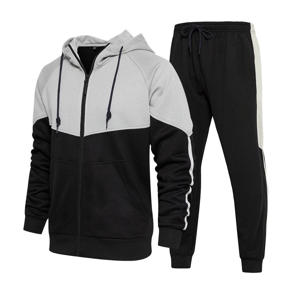 Wholesale Supplier Long Sleeve Sportswear Custom Logo Men Tracksuit Zipper Jogging Hoodies Pants Suit Men's Workout Sets