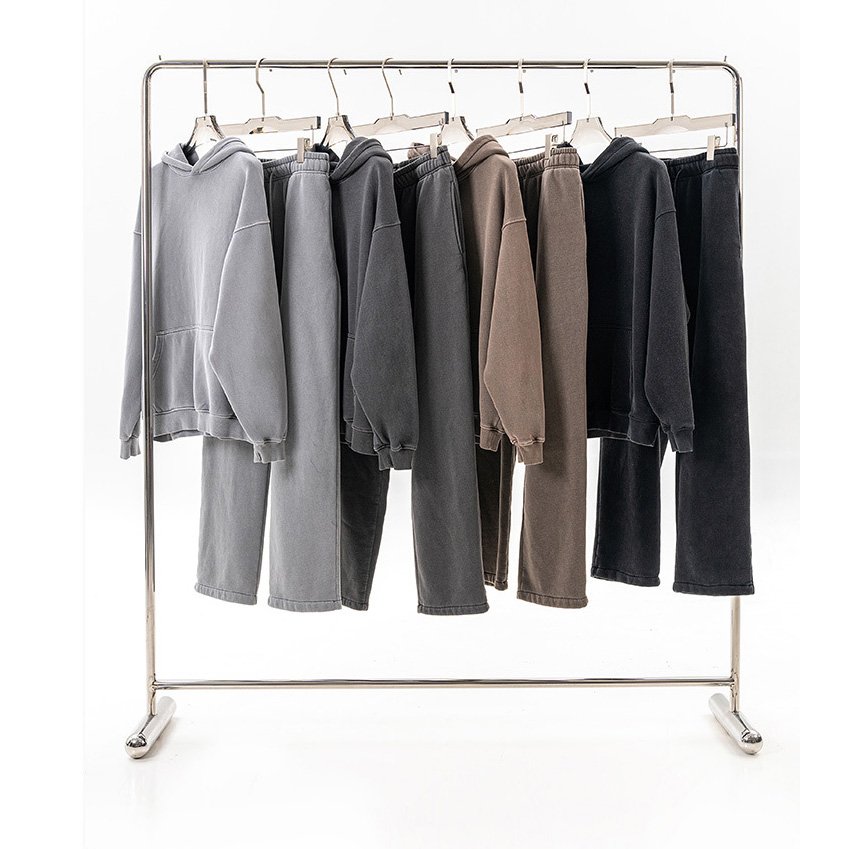 men's hoodie and sweatshirt sets winter plain hoodies men sweatpants and hoodie set heavyweight tracksuit Sweatsuit