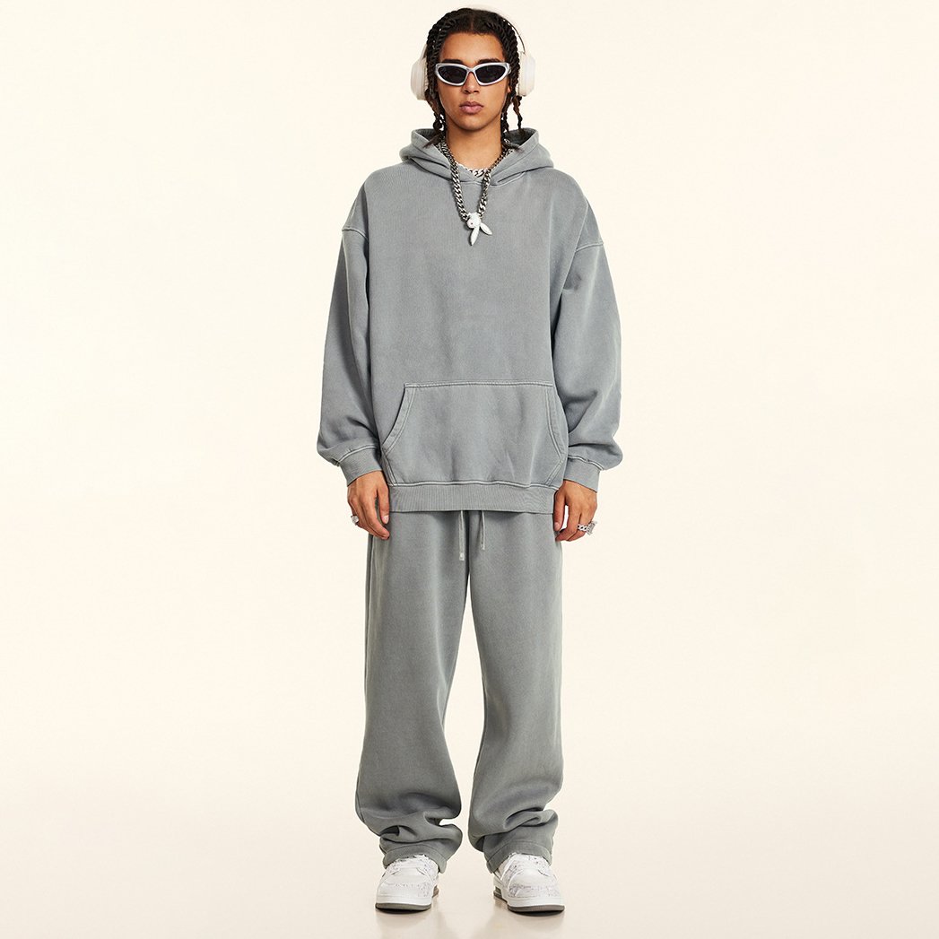 men's hoodie and sweatshirt sets winter plain hoodies men sweatpants and hoodie set heavyweight tracksuit Sweatsuit