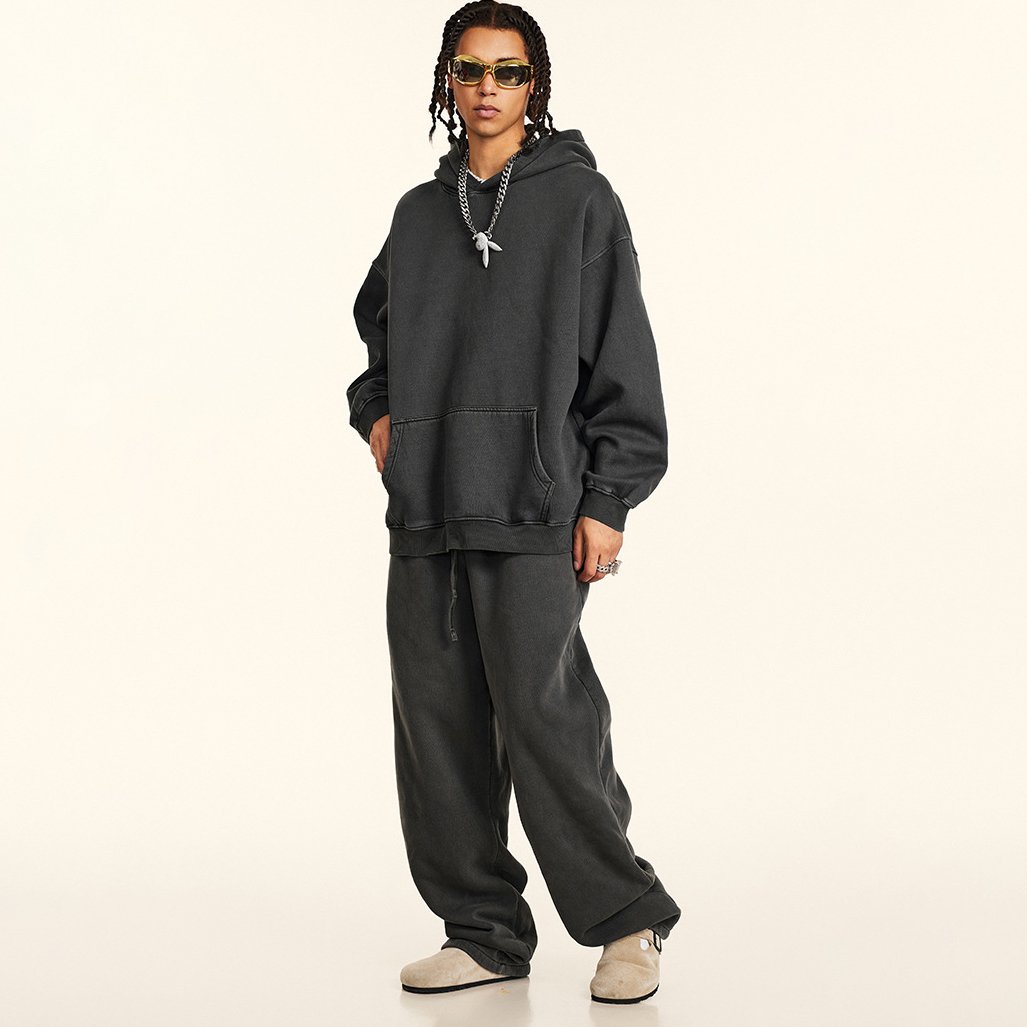 men's hoodie and sweatshirt sets winter plain hoodies men sweatpants and hoodie set heavyweight tracksuit Sweatsuit