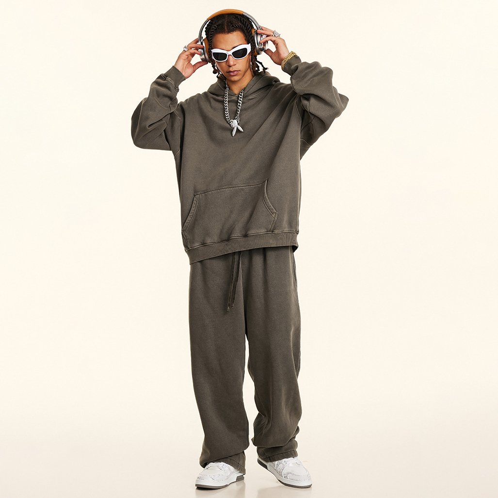 men's hoodie and sweatshirt sets winter plain hoodies men sweatpants and hoodie set heavyweight tracksuit Sweatsuit