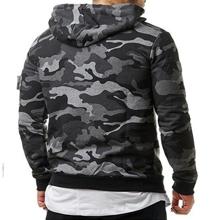 GINWEN Hot Selling Men's highweight camouflage pullover drawstrings Hoodie Sweatshirts