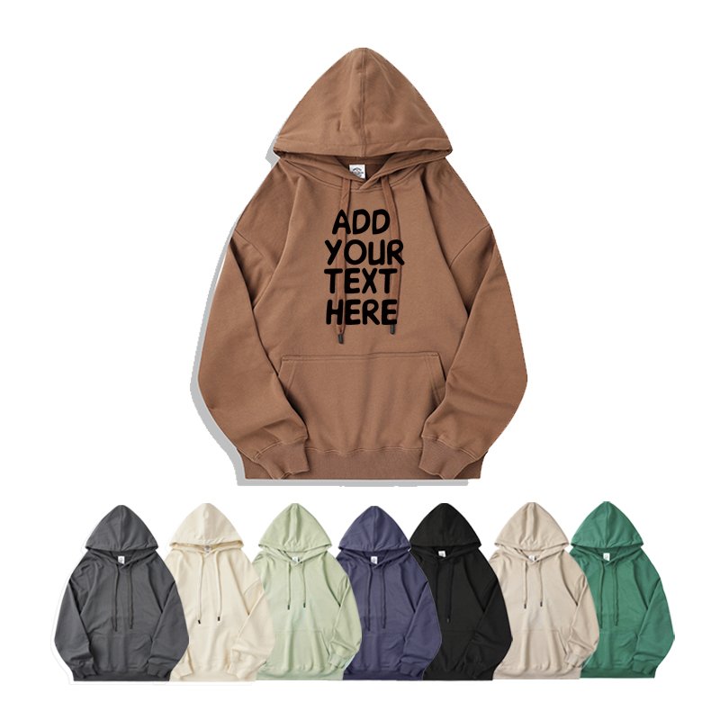 custom high quality cotton 350gsm heavyweight hoodies wholesale blank custom French Terry pullover oversized men's hoodies